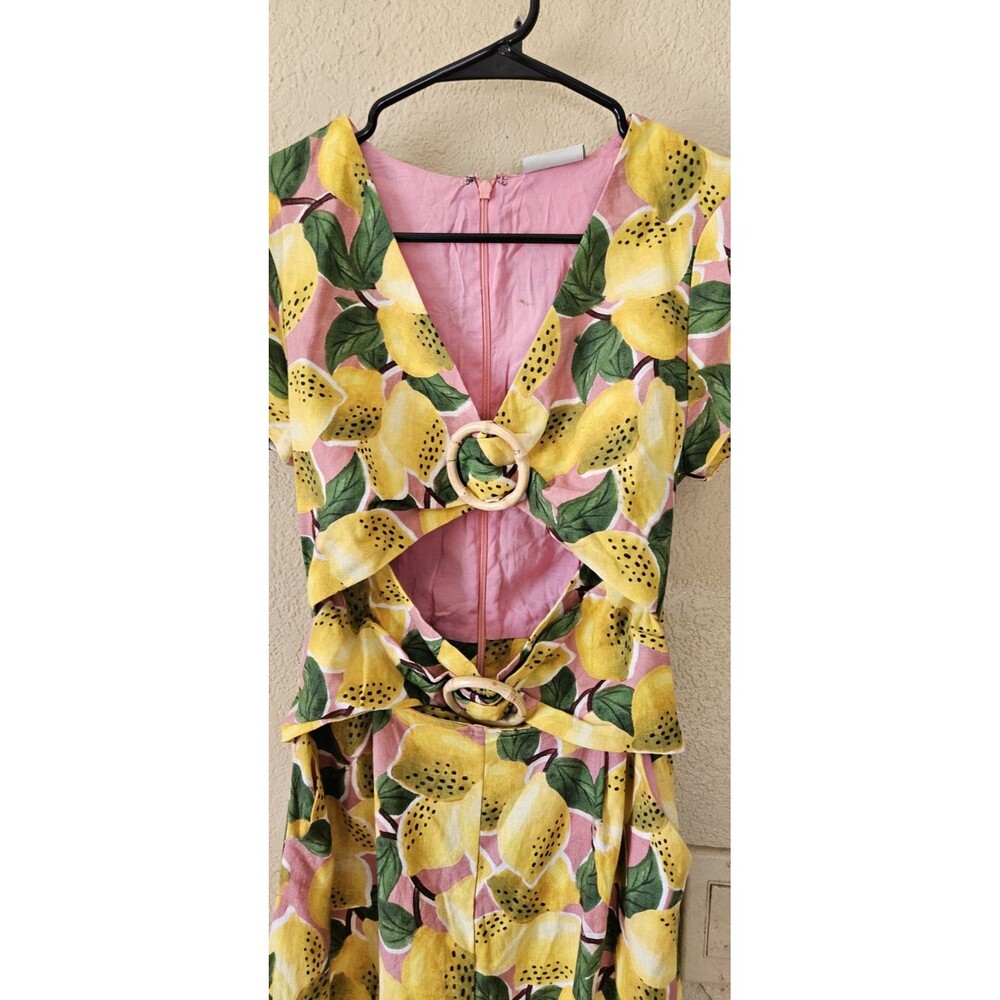 Farm Rio  Fresh Lemons  Sz S Jumpsuit - Picture 5 of 7